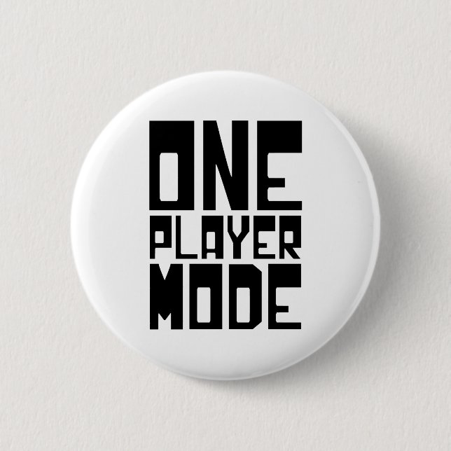 ONE PLAYER MODE 2 INCH ROUND BUTTON (Front)