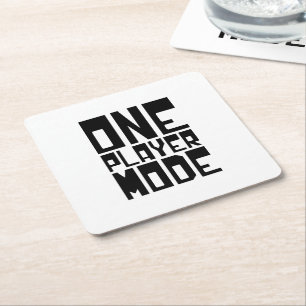 ONE PLAYER MODE SQUARE PAPER COASTER
