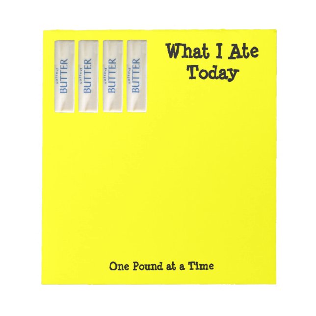 One Pound at a Time Diet  Fun Stuff Notepad (Front)