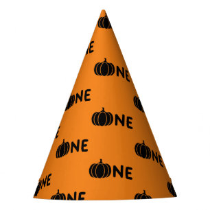 One Pumpkin Fall Halloween 1st Birthday Party Hat