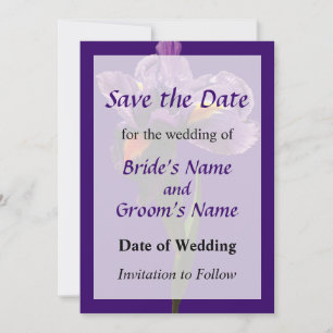 One Purple Iris Save the Date