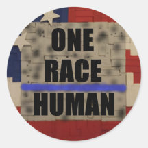 ONE RACE-Human sticker