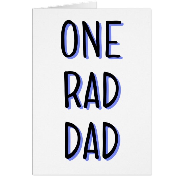 One Rad Dad Father's Day Card (Front)