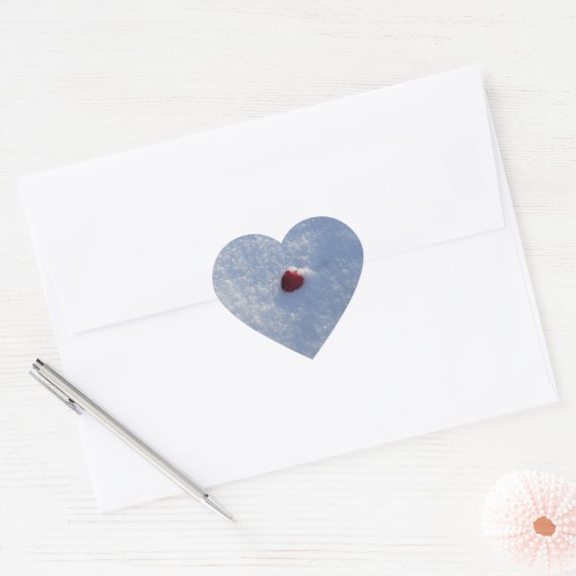 One Red Heart Sticker (Envelope)