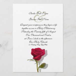 One Red Rose Invitation