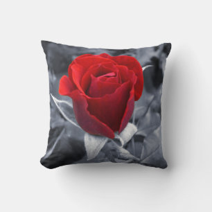 One Red Rose Throw Pillow
