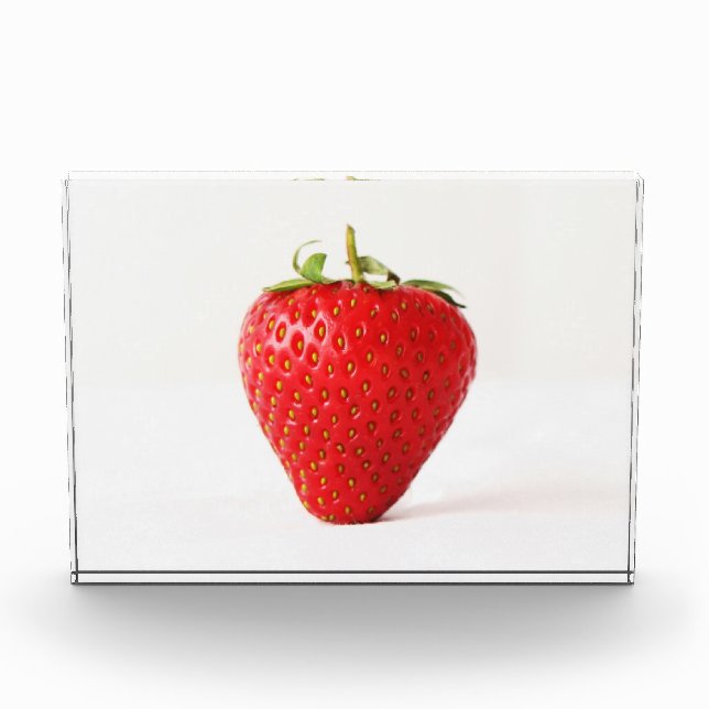 One Red Strawberry pbcnm Photo Block (Front)