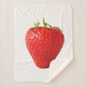 One Red Strawberry sbcnm Sherpa Blanket