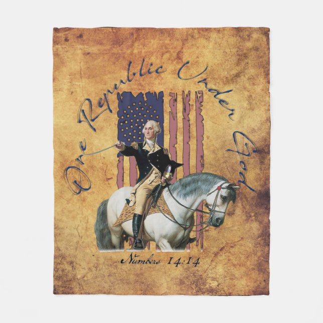 One Republic Under God Washington Numbers14 Fleece (Front)
