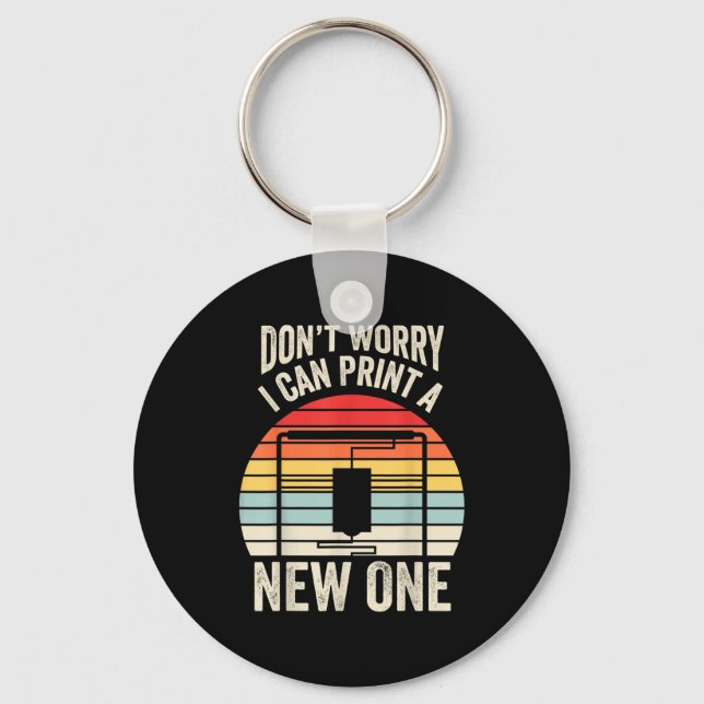 One Retro 3d Printer Can Keychain (Front)