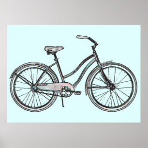 One Retro Bike Poster