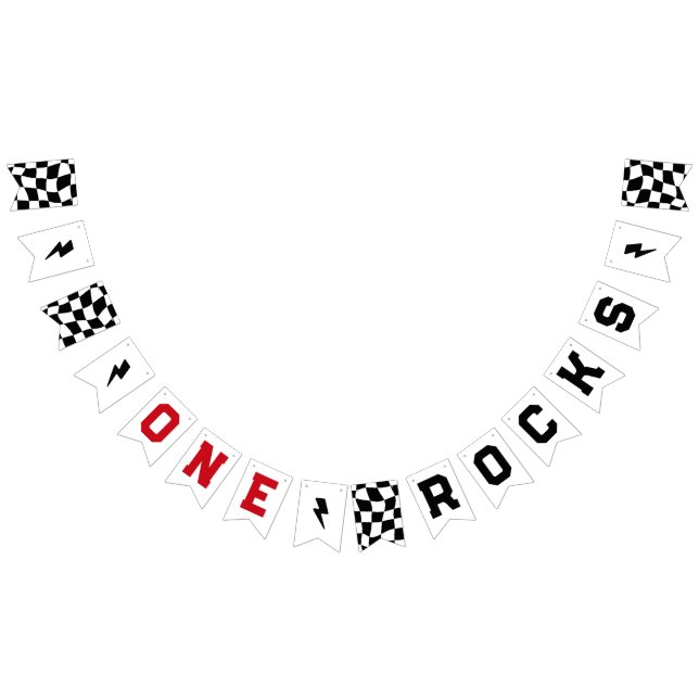 One Rocks First Birthday Rock n Roll Bunting Flags (All)