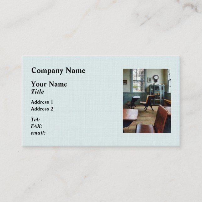 One Room Schoolhouse Business Card (Front)