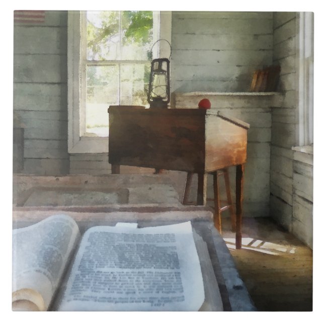 One Room Schoolhouse with Book Tile (Front)