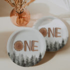 One Rustic Green Trees 1st Birthday 