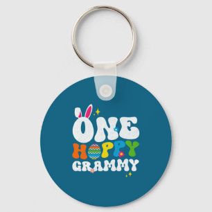 One Shirt Hoppy Grammy Bunny Easter Day Keychain