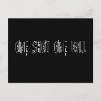 One Shot One Kill Postcard