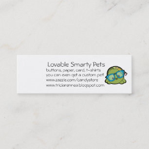 one side cute, one side sweet mini business card