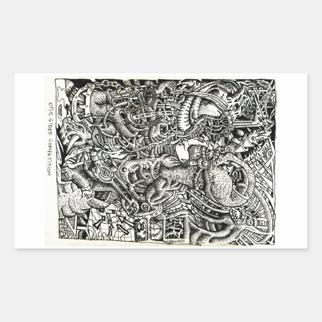 One-Sided Competition, by Brian Benson Sticker (Front)