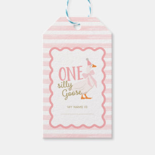 One Silly Goose 1st Birthday Adoption Stuffie  Gift Tags