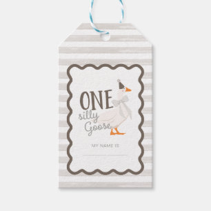 One Silly Goose 1st Birthday Adoption Stuffie  Gift Tags