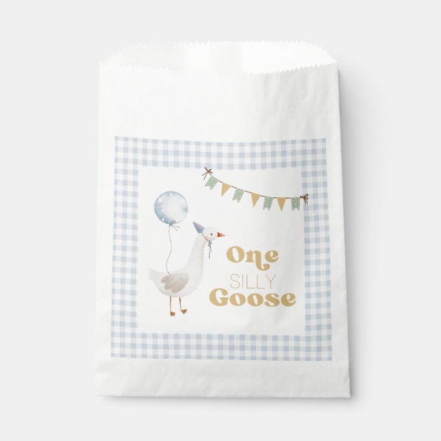 One Silly Goose 1st Birthday Favour Bag (Front)
