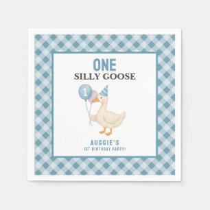 One Silly Goose 1st Birthday Napkin