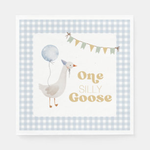 One Silly Goose 1st Birthday Napkins