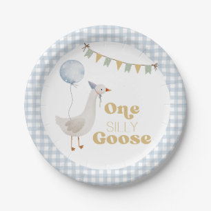 One Silly Goose 1st Birthday  Paper Plate