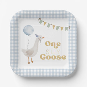 One Silly Goose 1st Birthday  Paper Plate