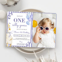 One Silly Goose 1st Birthday Party Invitation