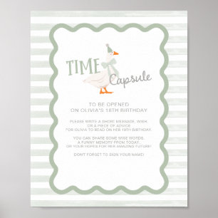 One Silly Goose 1st Birthday Time Capsule Sign