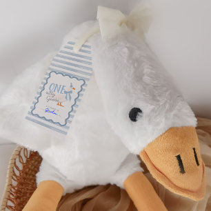 One Silly Goose Adopt a Stuffie First Birthday Gift Tags