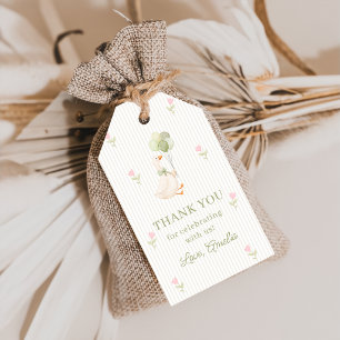 One Silly Goose Balloons Floral 1st Birthday Gift Tags