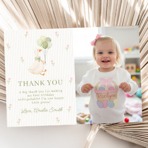 One Silly Goose Balloons Photo Thank You Card