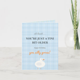 One Silly Goose Birthday Card Cute Goose Birthday