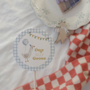 One Silly Goose Birthday Classic Round Sticker