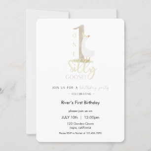 One Silly Goose Birthday Invitation