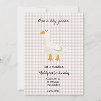 one silly goose birthday invitation