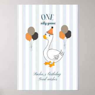 One Silly Goose Birthday Poster