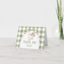 One Silly Goose Birthday Sage Gingham