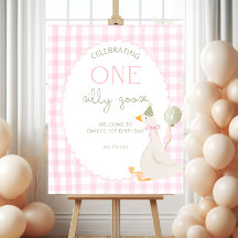 One Silly Goose Birthday Welcome Sign