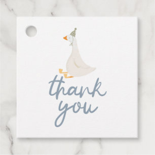One Silly Goose blue and green Favour Tags