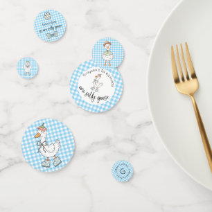 One Silly Goose Blue Birthday Confetti