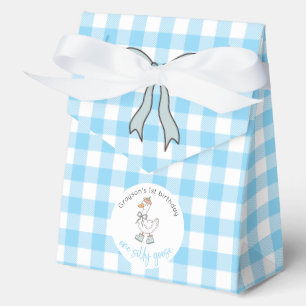 One Silly Goose Blue Birthday Favor Box