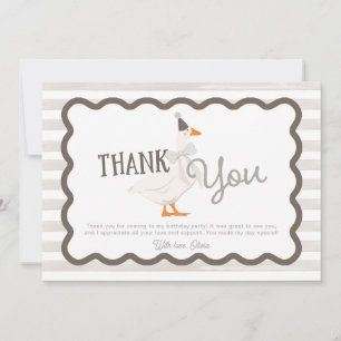One Silly Goose Boy 1st Birthday Thank You Card