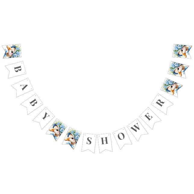 One Silly Goose Boy Baby shower Bunting Flags (All)