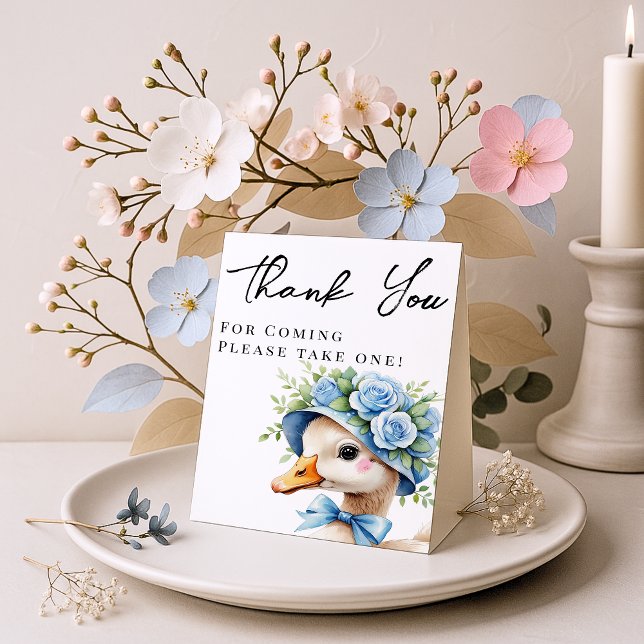 One Silly Goose Boy baby shower thank you Pedestal Sign (Creator Uploaded)
