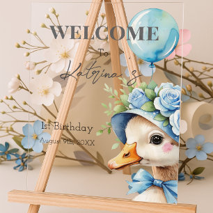 One Silly Goose Boy Birthday Acrylic Sign