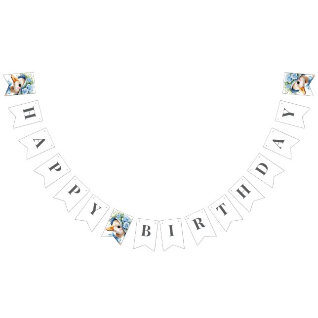 One Silly Goose Boy birthday Bunting Flags (All)